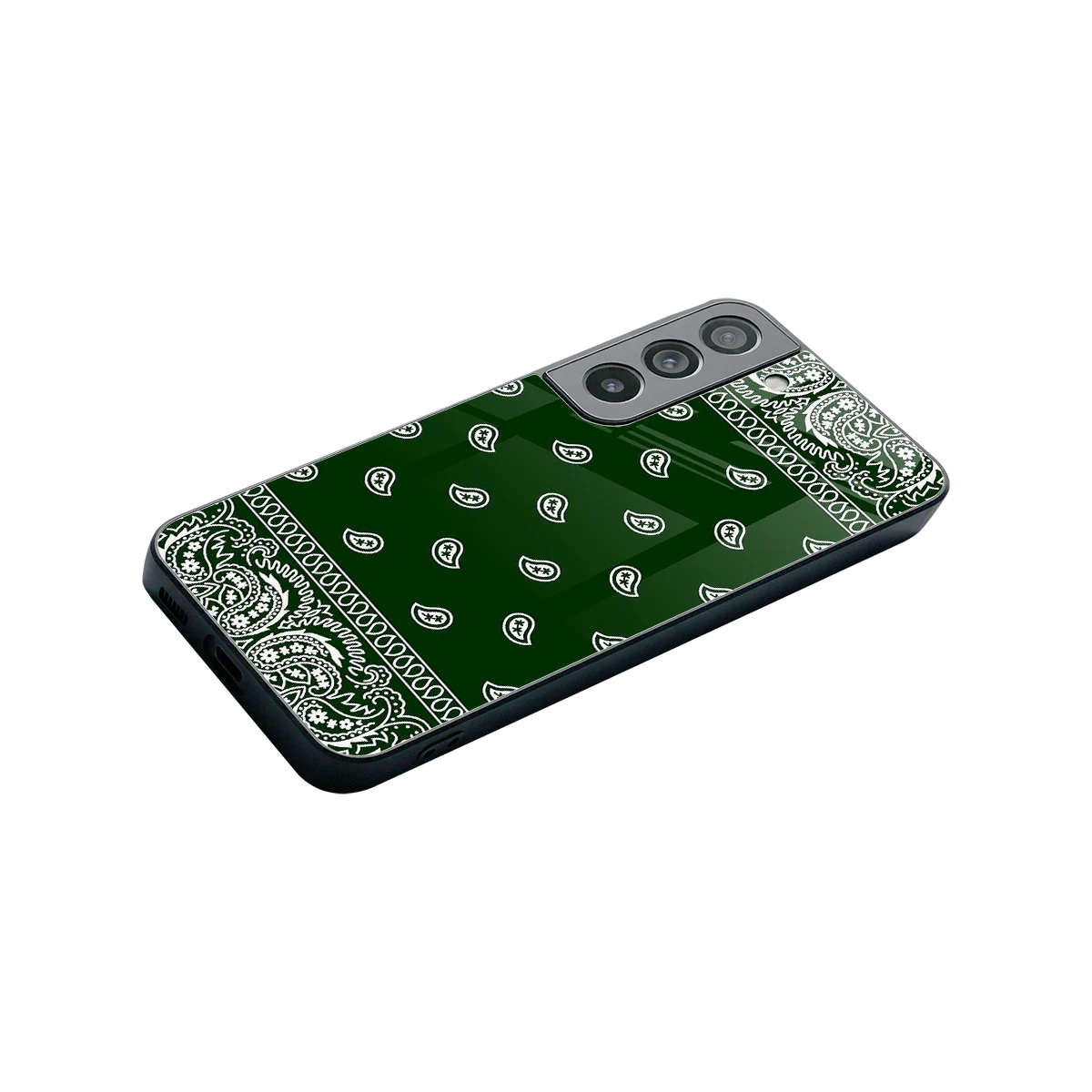 Paisley Green stylish phone case for samsung galaxy s22 | glossy glass and slim fit