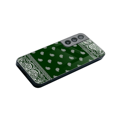 Paisley Green stylish phone case for samsung galaxy s22 | glossy glass and slim fit