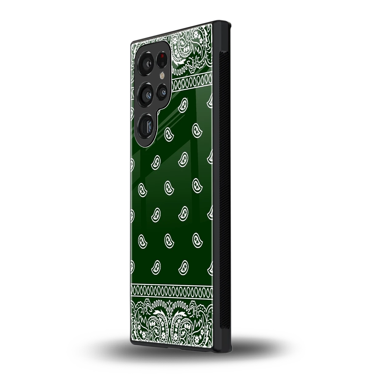 Paisley Green samsung galaxy s24 ultra mobile cover | shockproof glass phone case