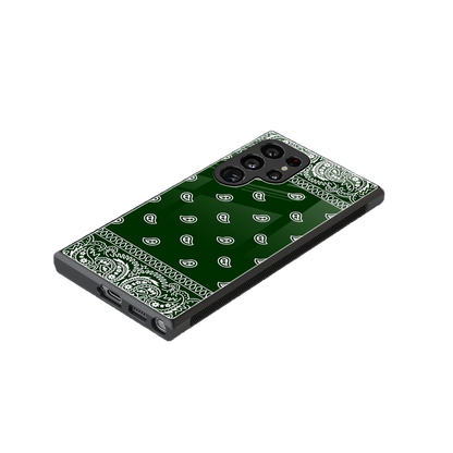 Paisley Green stylish phone case for samsung galaxy s24 ultra | glossy glass and slim fit