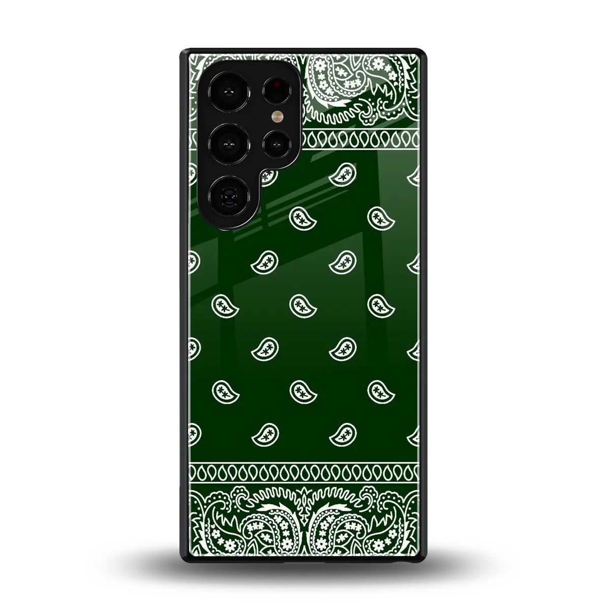 Paisley Green back phone cover | glass case for samsung galaxy s25 ultra