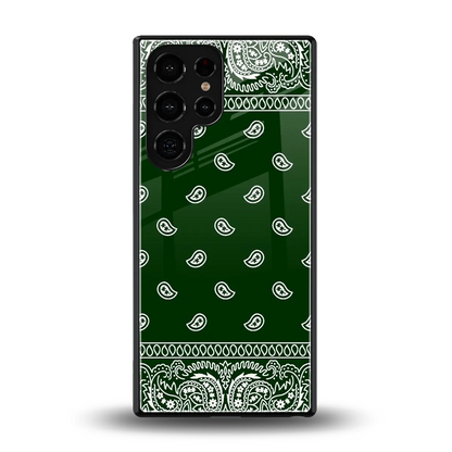 Paisley Green back phone cover | glass case for samsung galaxy s25 ultra