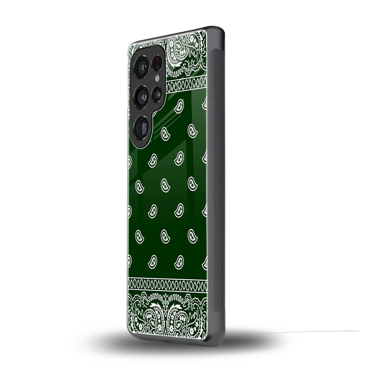 Paisley Green samsung galaxy s25 ultra mobile cover | shockproof glass phone case