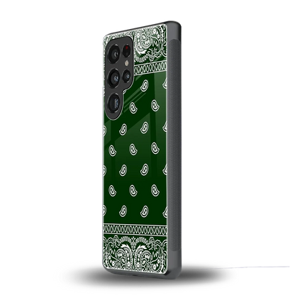 Paisley Green samsung galaxy s25 ultra mobile cover | shockproof glass phone case