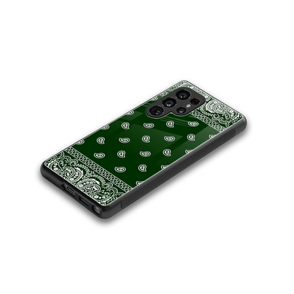 Paisley Green stylish phone case for samsung galaxy s25 ultra | glossy glass and slim fit
