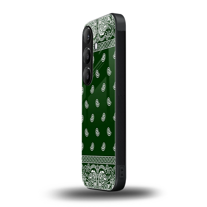Paisley Green samsung galaxy s24 mobile cover | shockproof glass phone case