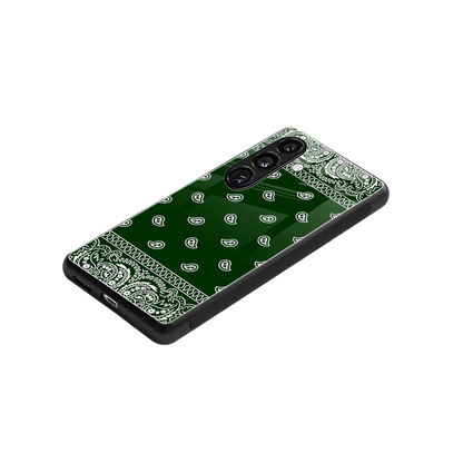 Paisley Green stylish phone case for samsung galaxy s24 | glossy glass and slim fit