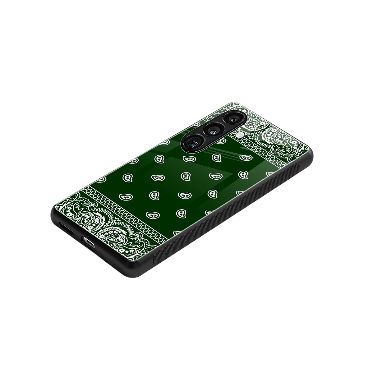 Paisley Green stylish phone case for samsung galaxy s23 plus | glossy glass and slim fit