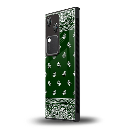 Paisley Green vivo v30 mobile cover | shockproof glass phone case