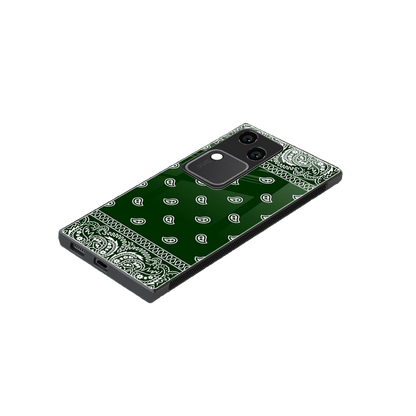Paisley Green stylish phone case for vivo v30 | glossy glass and slim fit