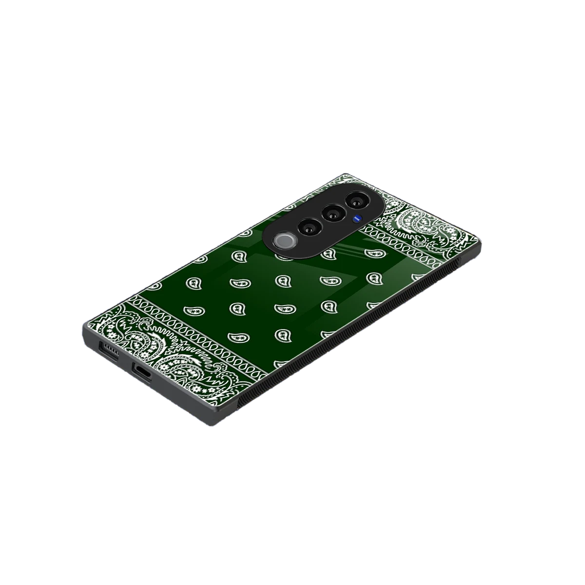 Paisley Green stylish phone case for vivo v40 pro | glossy glass and slim fit