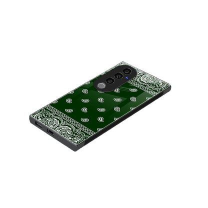 Paisley Green stylish phone case for vivo v40 pro | glossy glass and slim fit