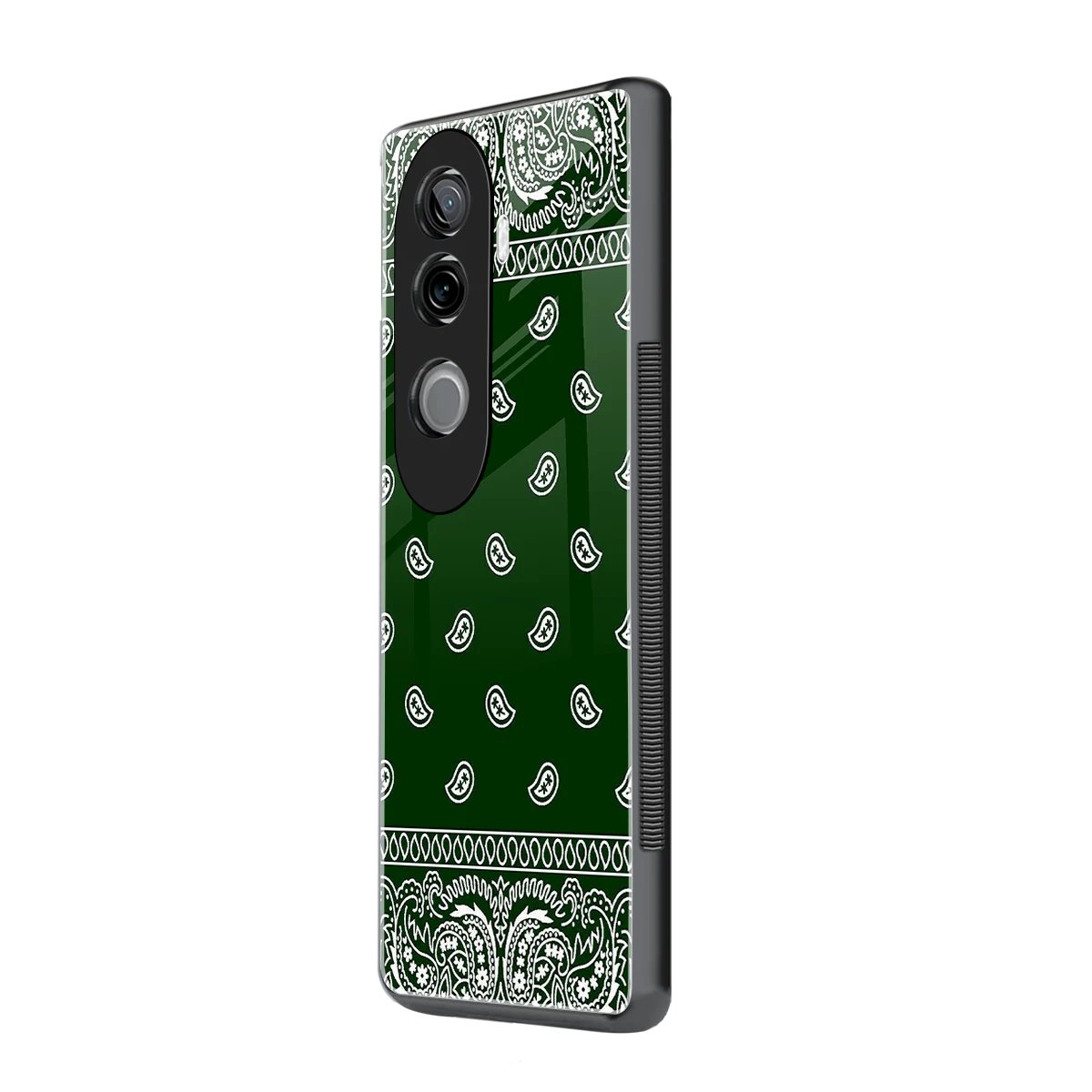 Paisley Green vivo v40e mobile cover | shockproof glass phone case