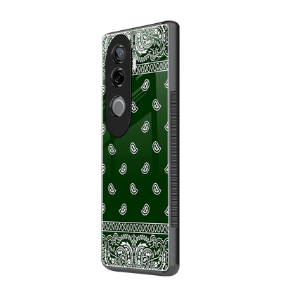Paisley Green vivo v40e mobile cover | shockproof glass phone case