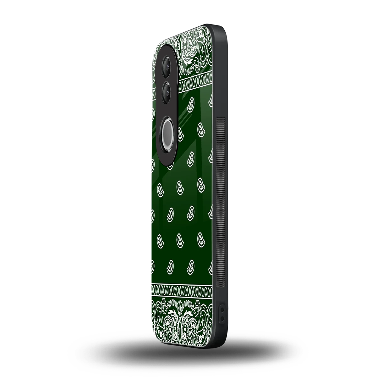 Paisley Green vivo v50 mobile cover | shockproof glass phone case