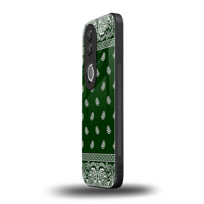 Paisley Green vivo v50 mobile cover | shockproof glass phone case