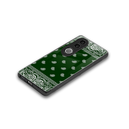 Paisley Green stylish phone case for vivo v50 | glossy glass and slim fit