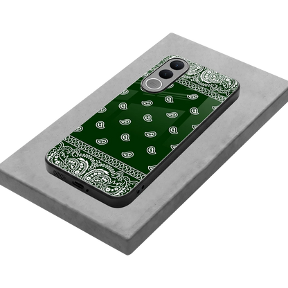Paisley Green stylish phone case for vivo v70 fe | glossy glass and slim fit