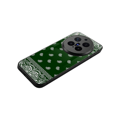 Paisley Green stylish phone case for vivo x300 pro | glossy glass and slim fit