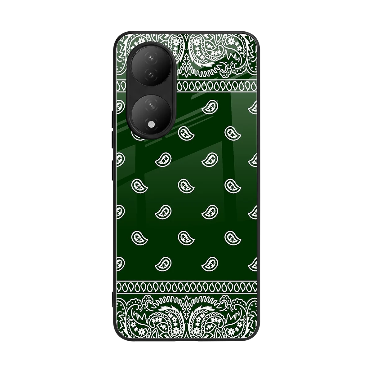 Paisley Green back phone cover | glass case for Vivo-y100