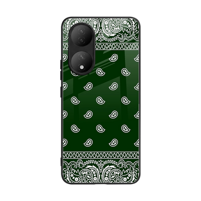 Paisley Green back phone cover | glass case for Vivo-y100