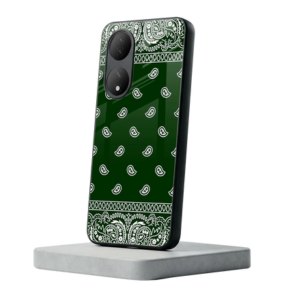 Paisley Green Vivo-y100 mobile cover | shockproof glass phone case