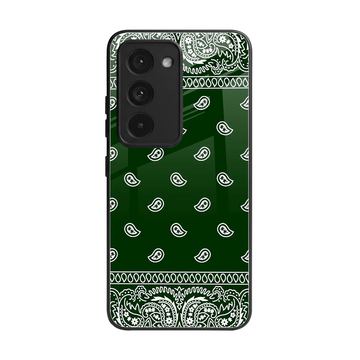 Paisley Green back phone cover | glass case for redmi 15 5g