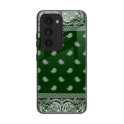 Paisley Green back phone cover | glass case for redmi 15 5g