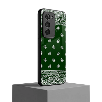 Paisley Green redmi 15 5g mobile cover | shockproof glass phone case