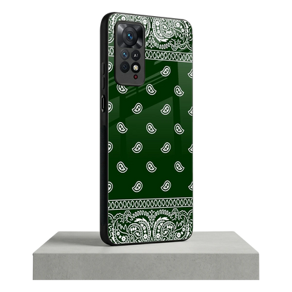 Paisley Green redmi note 11 pro mobile cover | shockproof glass phone case
