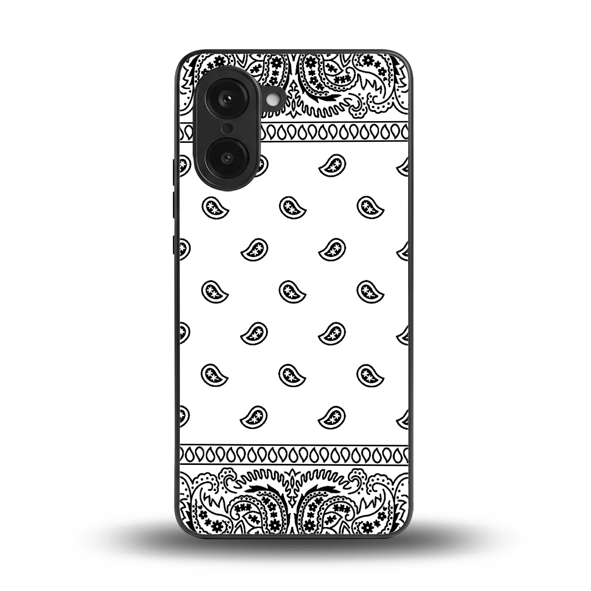 Paisley White back phone cover | glass case for oneplus nord ce5 5g
