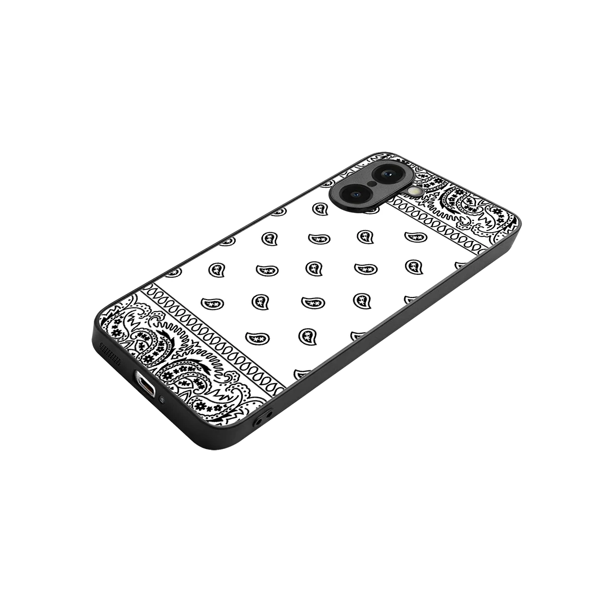 Paisley White stylish phone case for oneplus nord ce5 5g | glossy glass and slim fit