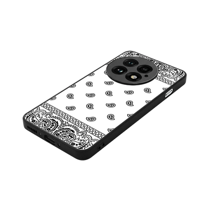 Paisley White stylish phone case for oneplus 13 | glossy glass and slim fit
