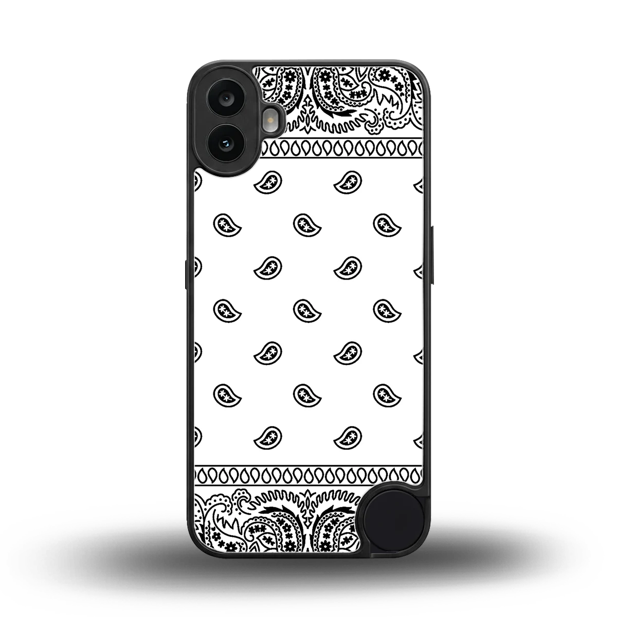 Paisley White back phone cover | glass case for cmf nothing phone 1