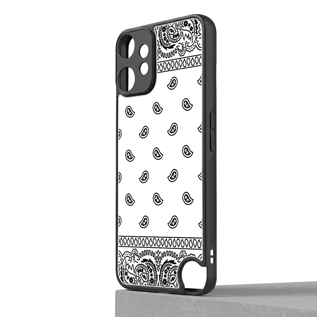 Paisley White cmf nothing phone 2 pro mobile cover | shockproof glass phone case