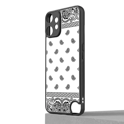 Paisley White cmf nothing phone 2 pro mobile cover | shockproof glass phone case