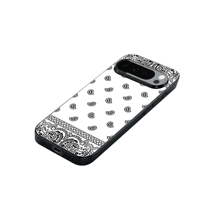 Paisley White stylish phone case for google pixel 10 pro xl | glossy glass and slim fit