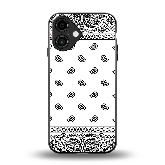 Paisley White Phone Case for Iphone 16 | Glass Case