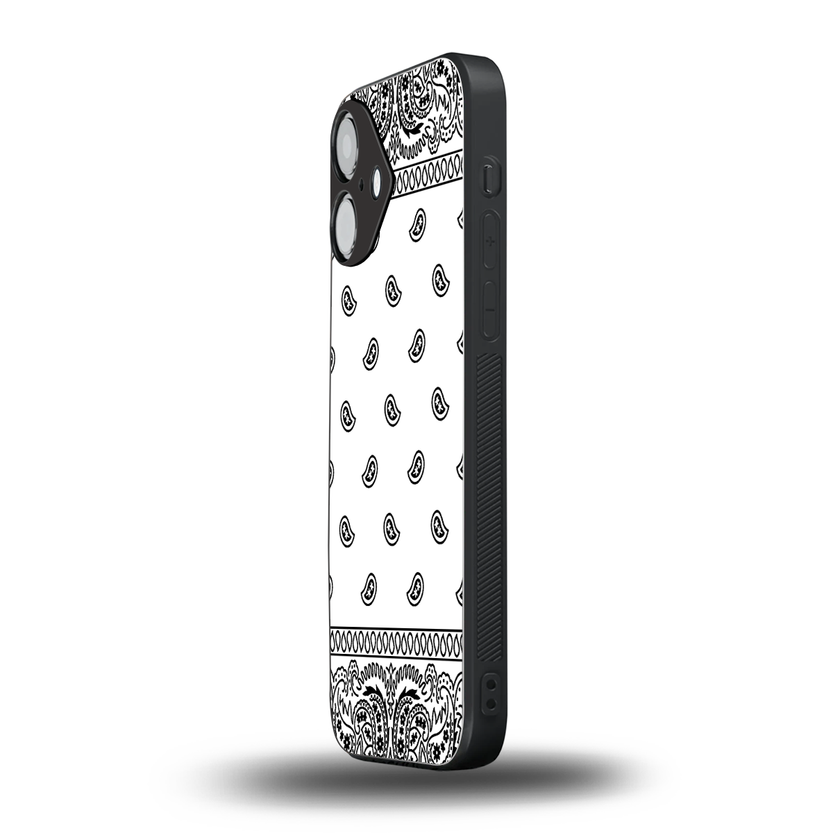 Paisley White Phone Case for Iphone 16 | Glass Case