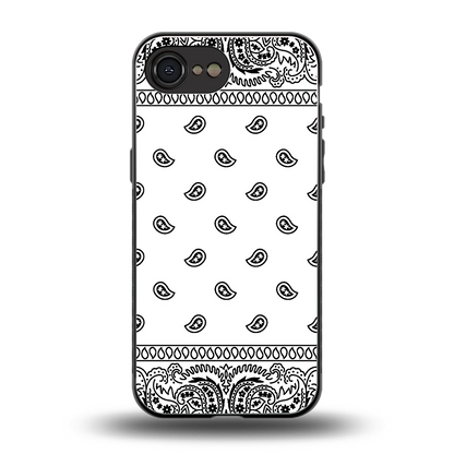 Paisley White back phone cover | glass case for iphone 16e