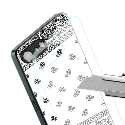 Paisley White stylish phone case for iphone 16e | glossy glass and slim fit