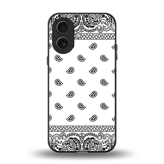 Paisley White back phone cover | glass case for iphone 17