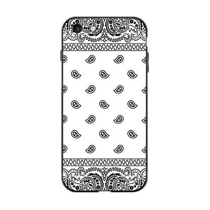 Paisley White back phone cover | glass case for iphone 6