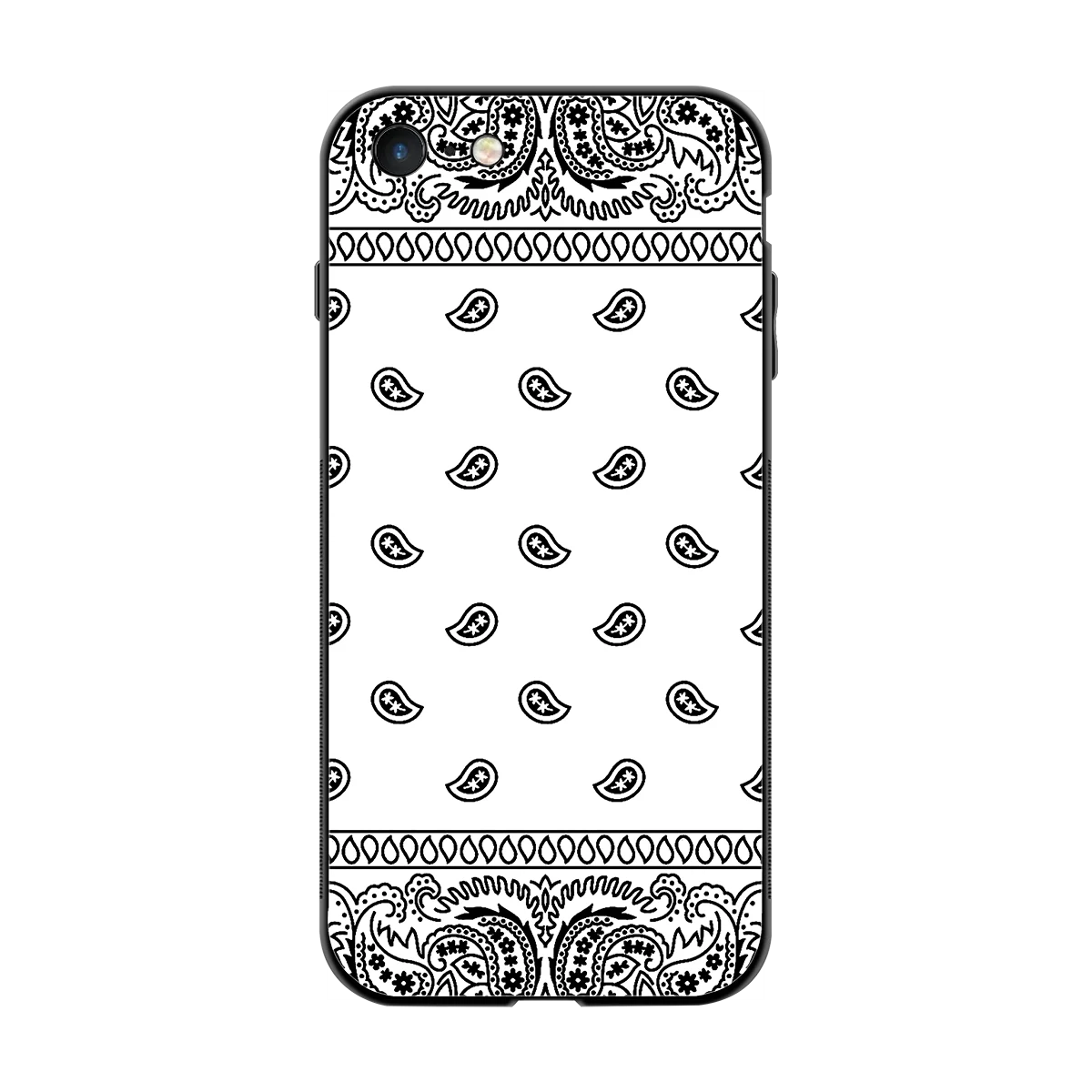 Paisley White back phone cover | glass case for iphone 7