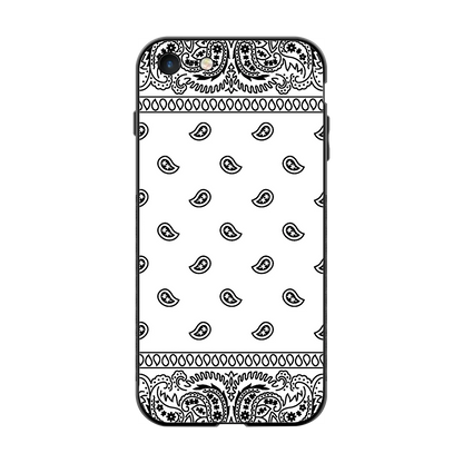 Paisley White back phone cover | glass case for iphone 7