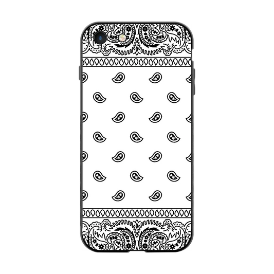 Paisley White back phone cover | glass case for iphone 7