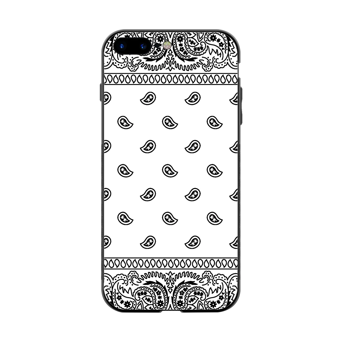 Paisley White back phone cover | glass case for iphone 8 plus