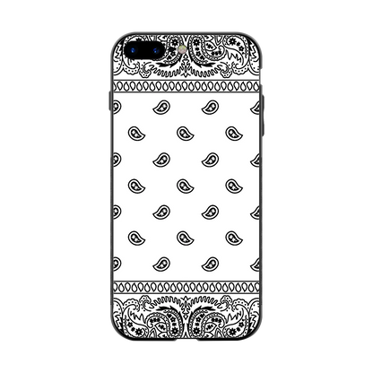 Paisley White back phone cover | glass case for iphone 8 plus