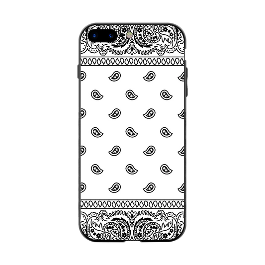 Paisley White back phone cover | glass case for iphone 8 plus