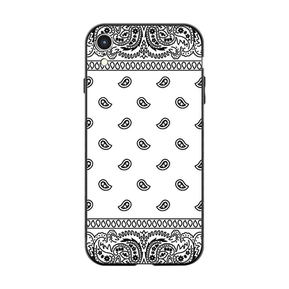 Paisley White back phone cover | glass case for iphone xr